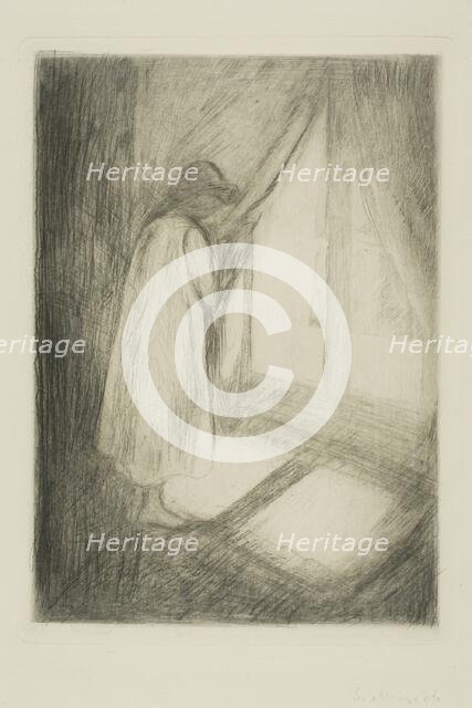 The Girl at the Window, 1894. Creator: Edvard Munch.