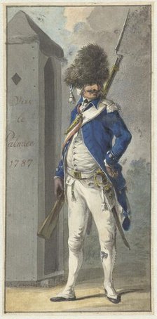 Uniform of the Rotterdam Society of Arms Trade of Palmboom, 1787. Creator: Dirk Langendijk.