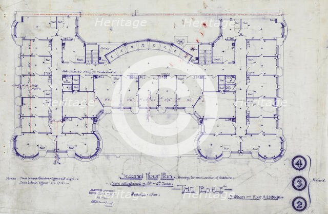 Women's Temple Building, Chicago, Illinois, Working Drawings, 1890-1891. Creator: Burnham and Root.