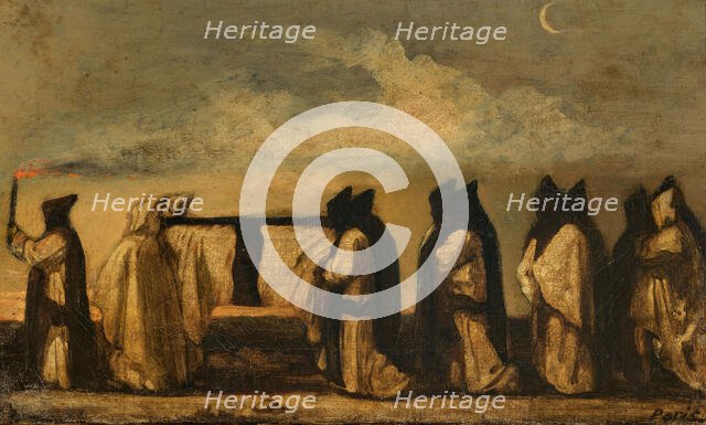 Italian funeral, 1851. Creator: Feuerbach; Anselm (1829-1880).