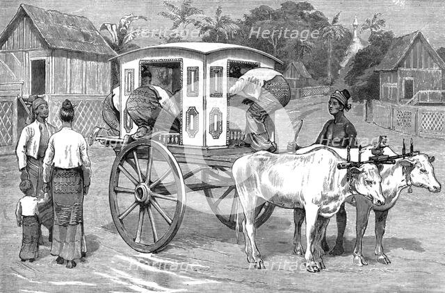 'Our Burmese sisters going for an afternoon call', 1886.  Creator: Unknown.