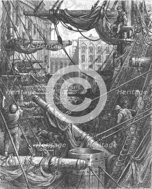 'Inside the Docks', 1872.  Creator: Gustave Doré.