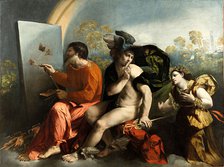 Jupiter, Mercury and the Virtue (Jupiter Painting Butterflies). Artist: Dossi, Dosso (ca. 1486-1542)