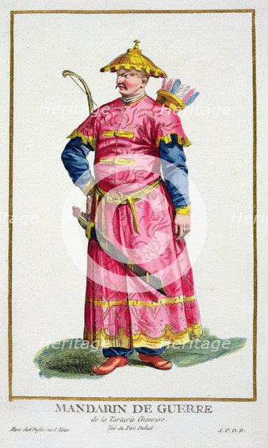 A Mandarin warlord, 1780. Artist: Pierre Duflos