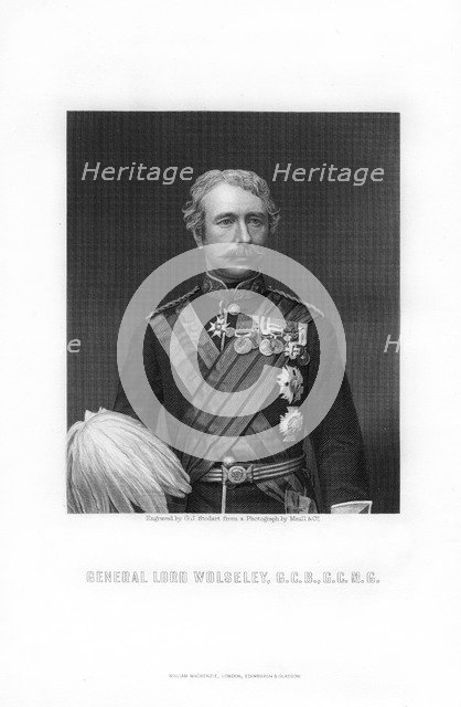 Garnet Joseph Wolseley, 1st Viscount Wolseley, British Field Marshal, 1893.Artist: George J Stodart