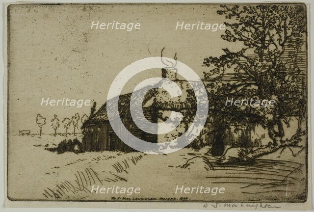 Les Deux Chaumières, 1907. Creator: Donald Shaw MacLaughlan.