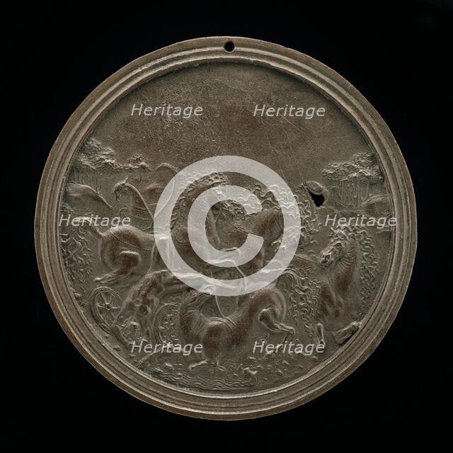 The Death of Hippolytus, or The Fall of Phaeton, late 15th - early 16th century. Creator: Moderno.