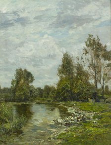 Along the Sile River, 1880s. Creator: Ciardi, Guglielmo (1842-1917).
