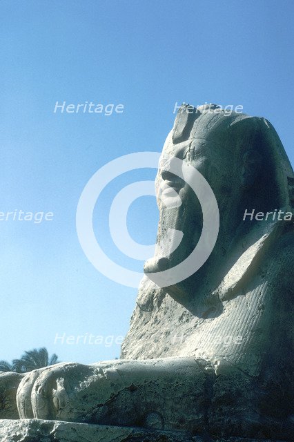 Alabaster Sphinx, Memphis, Egypt, 18th or 19th Dynasty, c14th-13th century BC. Artist: Unknown
