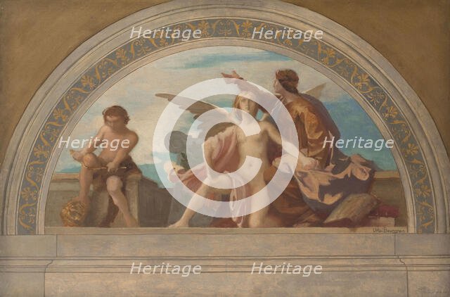 Esquisse pour le salon des Lettres de l'Hôtel de Ville de Paris : La philosophie affran..., c.1890. Creator: Leon Pierre Urbain Bourgeois.