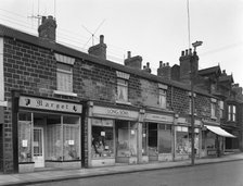 A terrace of late Vistorian shops in Bank Street, Mexborough, South Yorkshire, 1963. Artist: Michael Walters