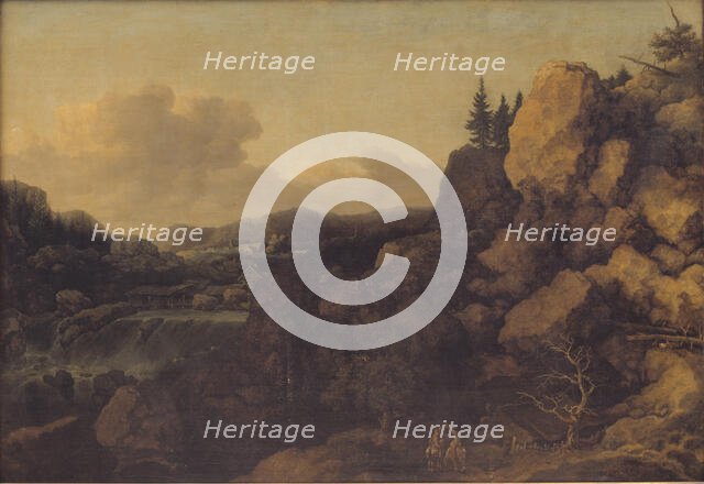 Mountain Landscape with a Couple of Horsemen in the Foreground, 1647-1648. Creator: Allart van Everdingen.