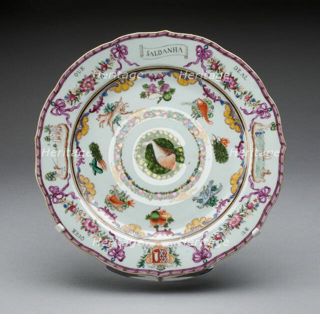 Plate, China, 1760/70. Creator: Jingdezhen Porcelain.