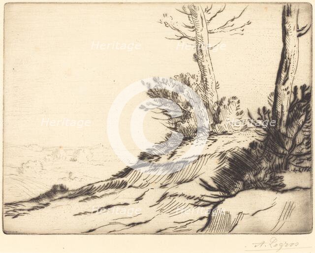 Hill with Bushes (La butte aux brousailles). Creator: Alphonse Legros.