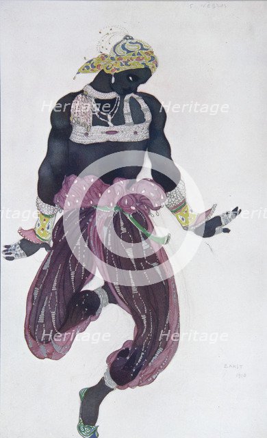 Costume design for the ballet Sheherazade by N. Rimsky-Korsakov, 1910. Artist: Bakst, Léon (1866-1924)