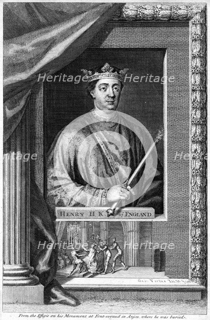 Henry II, King of England, (18th century).Artist: George Vertue