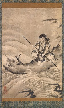 The Chinese Explorer Zhang Qian on a Raft, mid-16th century. Creator: Maejima Soyu.