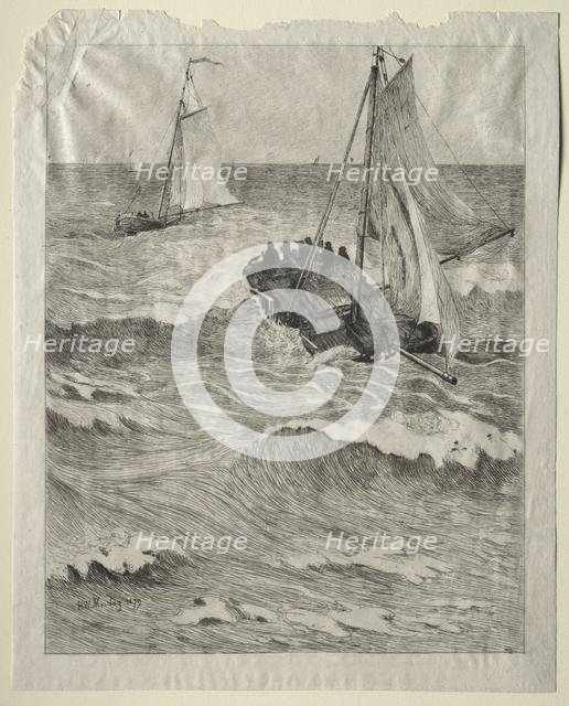 Marine Scene, 1879. Creator: Hendrik Willem Mesdag (Dutch, 1831-1915).