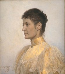 Portrait of Marie Oppermann, 1894. Creator: August Jerndorff.