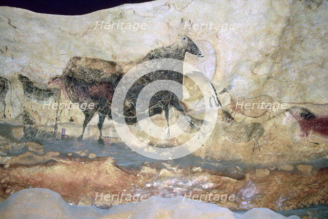 La Scaux cave painting of Aurochs. Artist: Unknown