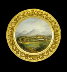 Dessert plate depicting Toulouse, France, 1810s. Artist: AJ Photographics.