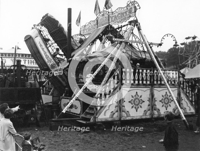 Harry Lee's 'Steam Yachts' swingboat ride, Goose Fair, Nottingham, Nottinghamshire, 1968. Artist: George L Roberts
