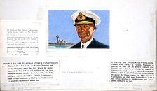 Admiral of the Fleet Sir Andrew Cunningham, Britain's First Sea Lord, 1943.  Creators: Central Office of Information, Unknown.