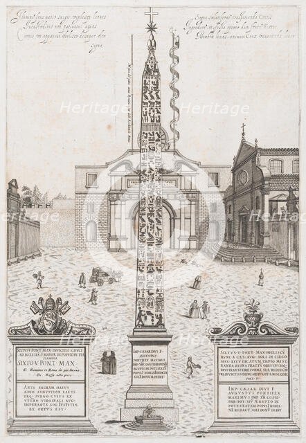 Speculum Romanae Magnificentiae: The Egyptian Obelisk of Augustus, 1589., 1589. Creator: Anon.