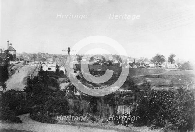 Milton Road and Milton Brewery, Brisbane, Queensland from John Fenwick's house, 1881. Creator: Robert Augustus Henry L'Estrange.