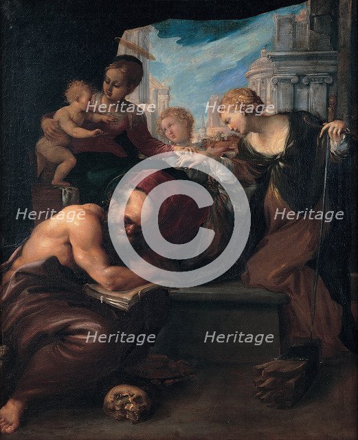 The Mystic Marriage of Saint Catherine, 1595-1599. Artist: Faccini, Pietro (1562-1602)