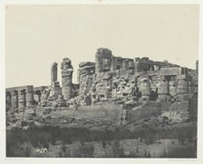 Palais de Karnak, Salle Hypostyle, Prise à l'Angle Nord-Est; Thèbes, 1849/51, printed 1852. Creator: Maxime du Camp.