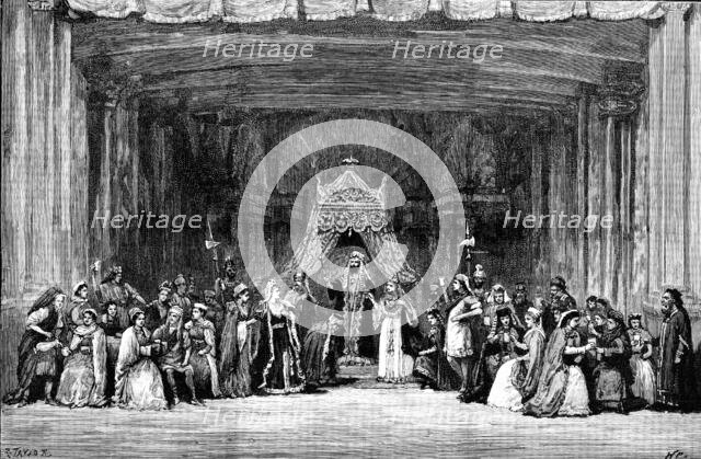 The Passion Play...: Vashti and Esther (interlude of tableaux vivants from the Old Testament), 1890. Creator: R. Taylor.