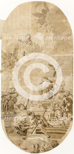 Study for Institution of the Rosary by Saint Dominic, n.d. Creator: Francesco Lorenzi.