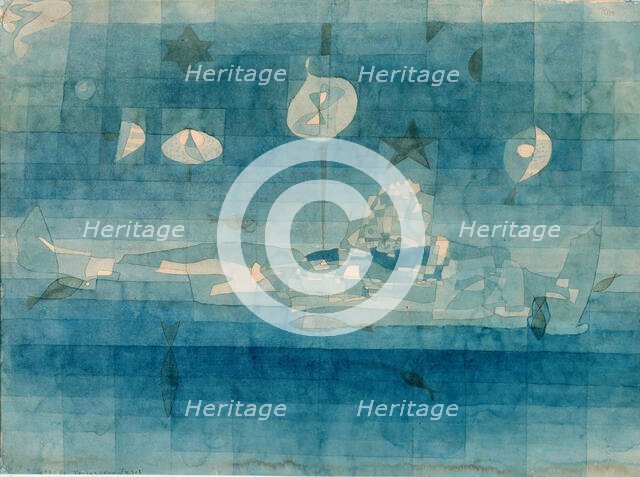 Sunken island, 1923. Creator: Klee, Paul (1879-1940).