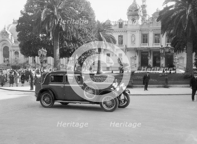 Talbot 14/45 of Kitty Brunell competing in the Monte Carlo Rally, Monaco, 1930. Artist: Bill Brunell.
