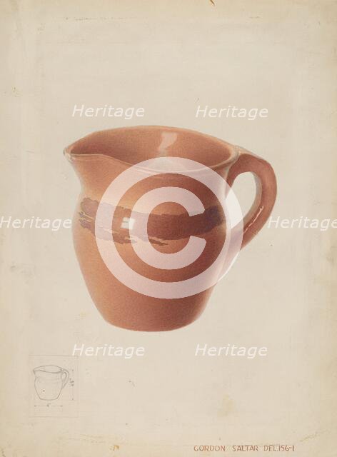 Pitcher, c. 1936. Creator: Gordon Saltar.