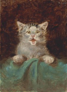 Un petit chat (A Kitten), 1882. Creator: Toulouse-Lautrec, Henri, de (1864-1901).