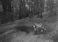 Frazer-Nash of Alan Whiddington, B&HMC Brighton-Beer Trial, Fingle Bridge Hill, Devon, 1934. Artist: Bill Brunell.