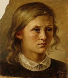 Head of a Girl, 1854. Creator: Karl Anders Ekman.