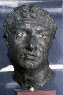 Bronze Greek Portrait head of a man, late Hellenistic Period, c1st century BC.  Artist: Unknown.