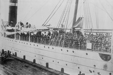 Troops on transport, Galveston, between c1910 and c1915. Creator: Bain News Service.