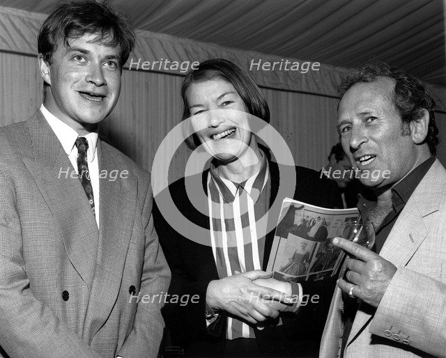 Glenda Jackson (1936- ), British politician and actress, with Harry Enfield, British comedian, 1991. Artist: Sidney Harris