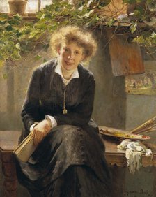 Painter Jeanna Bauck, 1881. Creator: Bertha Wegmann.