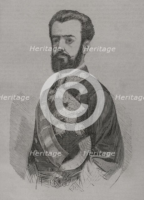 Amadeo I of Spain, (1845-1890), King of Spain from January 2, 1871 to February 11, 1873 (1871).  Creator: Unknown.