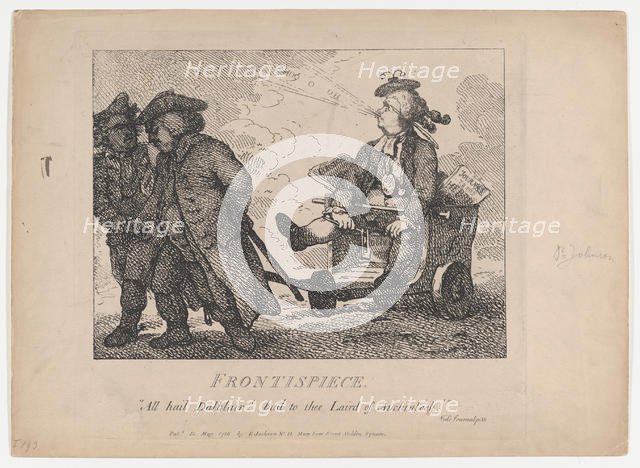 Frontispiece (Picturesque Beauties of Boswell, Part the First), May 15, 1786., May 15, 1786. Creator: Thomas Rowlandson.