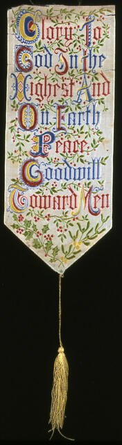 Bookmark with Tassel, Coventry, 19th century. Creator: Thomas Stevens.