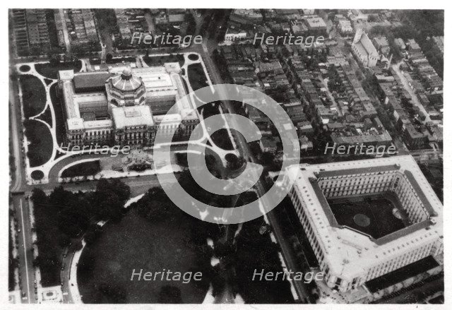 Aerial view of the Library of Congress, Washington DC, USA, from a Zeppelin, 1928 (1933). Artist: Unknown