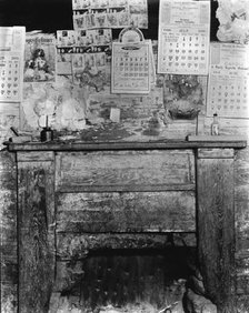 Fireplace in Frank Tengle's home, Hale County, Alabama, 1936. Creator: Walker Evans.