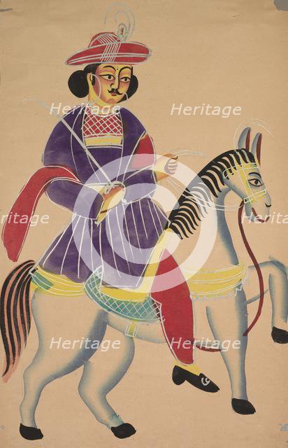 Raja Riding a Horse, 1800s. Creator: Unknown.