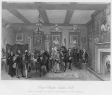 'Council Chamber, Vintner's Hall. Vintner Sherriff receiving the Congratulations of his Company', c1 Artist: Edward Radclyffe.